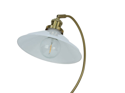 Gemma Glass Table Lamp White Green Vintage Modern Decor.