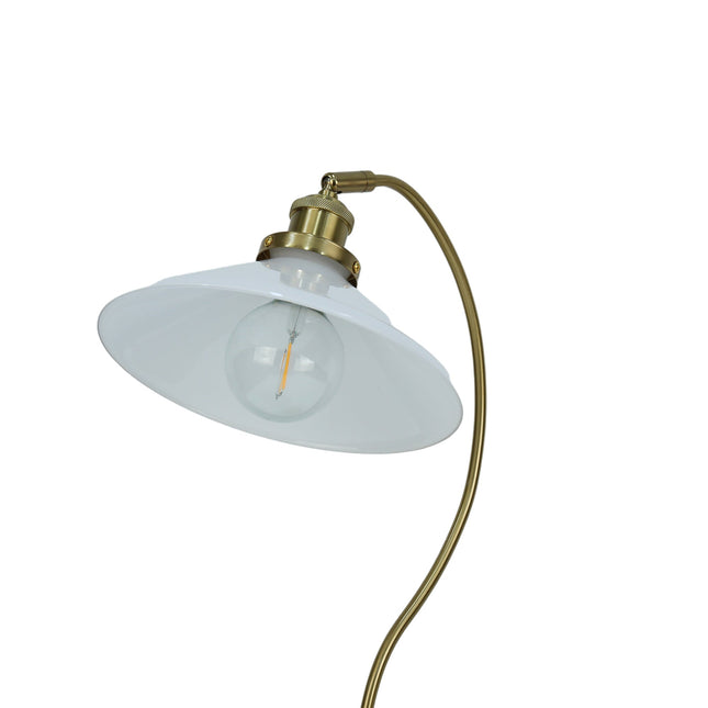 Gemma Glass Table Lamp White Green Vintage Modern Decor.