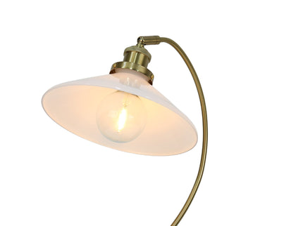 Gemma Glass Table Lamp White Green Vintage Modern Decor