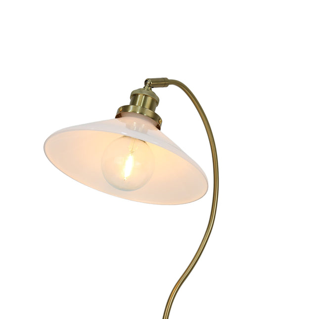 Gemma Glass Table Lamp White Green Vintage Modern Decor
