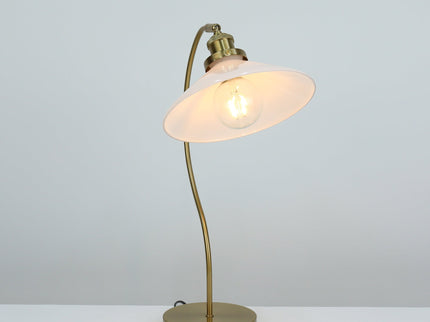 Gemma Glass Table Lamp White Green Vintage Modern Decor.