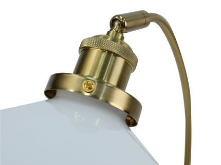 Gemma Glass Table Lamp White Green Vintage Modern Decor