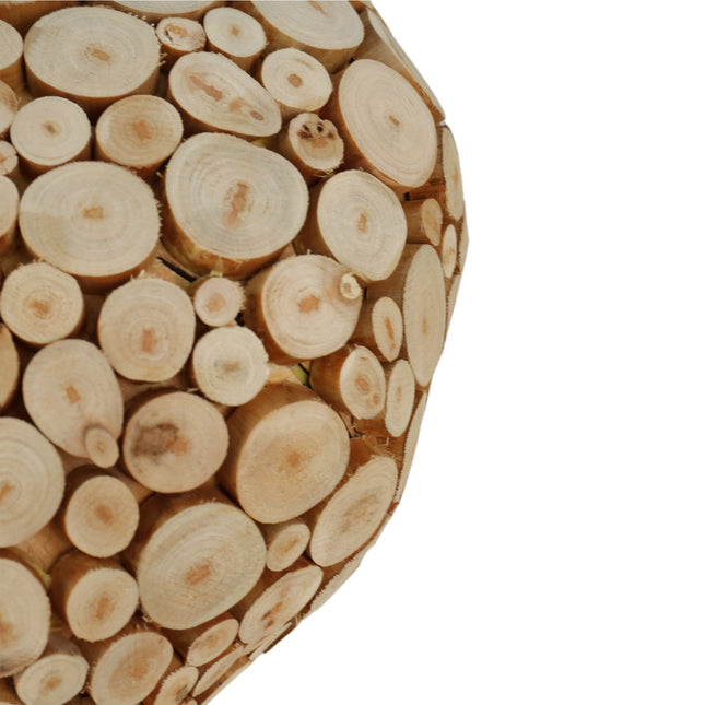 Hallie Table Lamp with Natural Wood Base and Linen Shade.