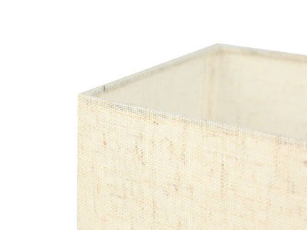 Pippa Table Lamp with Natural Linen Shade and Wooden Base.