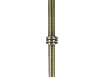 Lottie Table Lamp Linen with Antique Brass Base for Bedroom or Office.