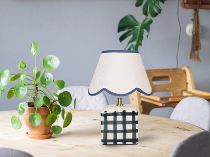 Romy Ceramic Table Lamp Set of 2 Green Blue Purple Stylish Decorative Lighting