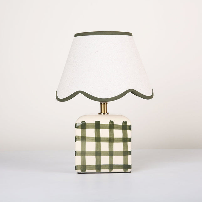 Romy Ceramic Table Lamp Set of 2 Green Blue Purple Stylish Decorative Lighting.