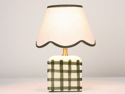 Romy Ceramic Table Lamp Set of 2 Green Blue Purple Stylish Decorative Lighting.