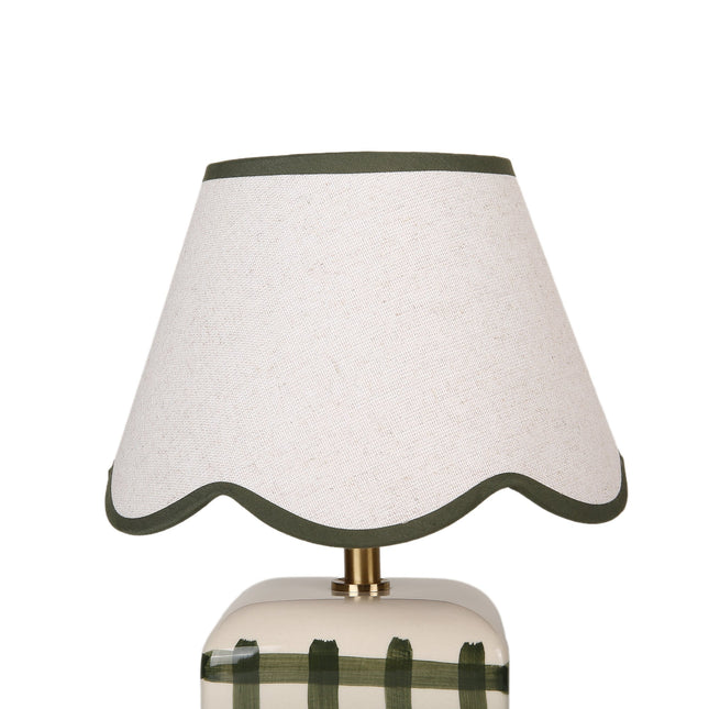 Romy Ceramic Table Lamp Set of 2 Green Blue Purple Stylish Decorative Lighting.