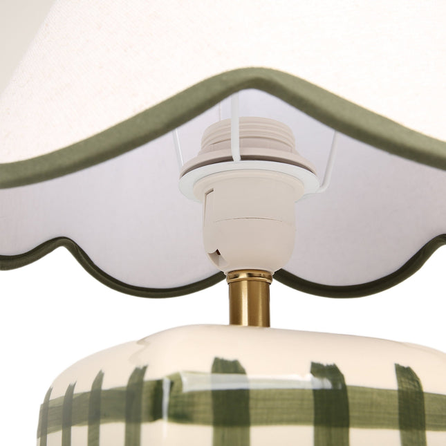 Romy Ceramic Table Lamp Set of 2 Green Blue Purple Stylish Decorative Lighting.