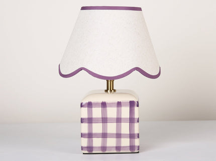 Romy Ceramic Table Lamp Set of 2 Green Blue Purple Stylish Decorative Lighting.