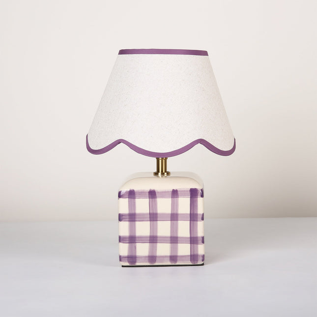 Romy Ceramic Table Lamp Set of 2 Green Blue Purple Stylish Decorative Lighting.