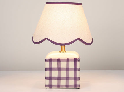 Romy Ceramic Table Lamp Set of 2 Green Blue Purple Stylish Decorative Lighting.