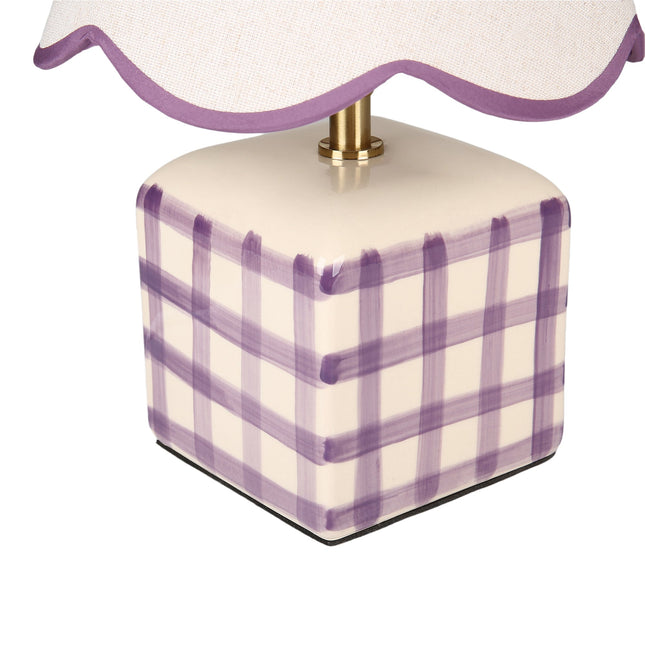 Romy Ceramic Table Lamp Set of 2 Green Blue Purple Stylish Decorative Lighting.