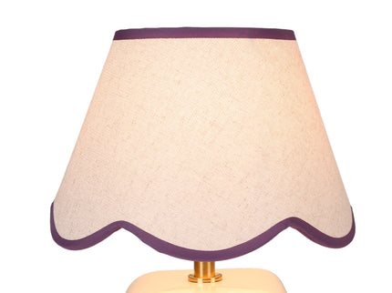 Romy Ceramic Table Lamp Set of 2 Green Blue Purple Stylish Decorative Lighting.