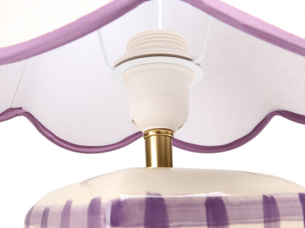 Romy Ceramic Table Lamp Set of 2 Green Blue Purple Stylish Decorative Lighting.