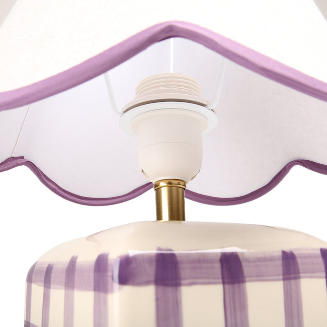 Romy Ceramic Table Lamp Set of 2 Green Blue Purple Stylish Decorative Lighting.