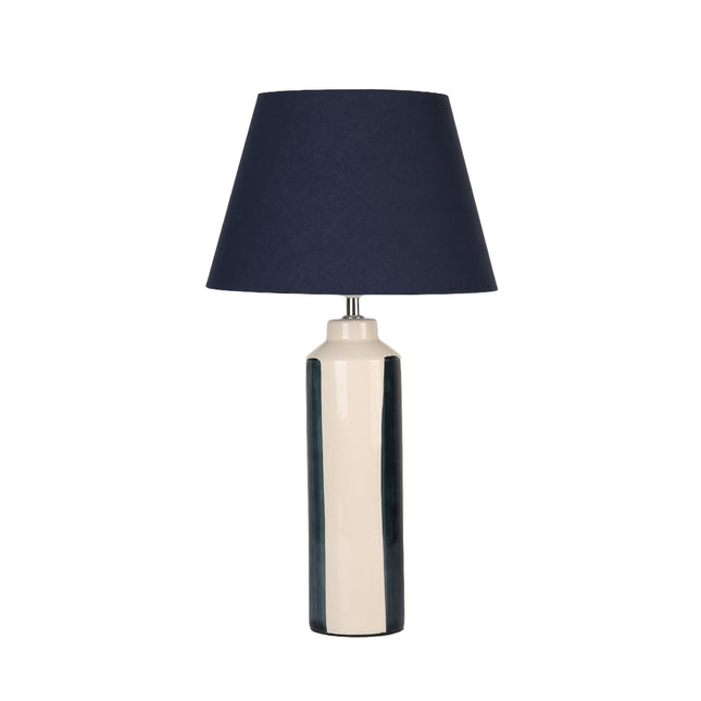 Asha Ceramic Table Lamp Green Blue Stylish Geometric Design.