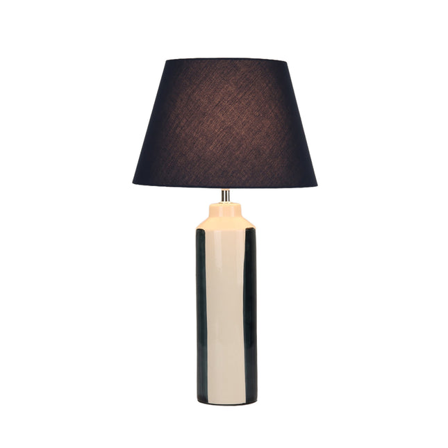Asha Ceramic Table Lamp Green Blue Stylish Geometric Design.