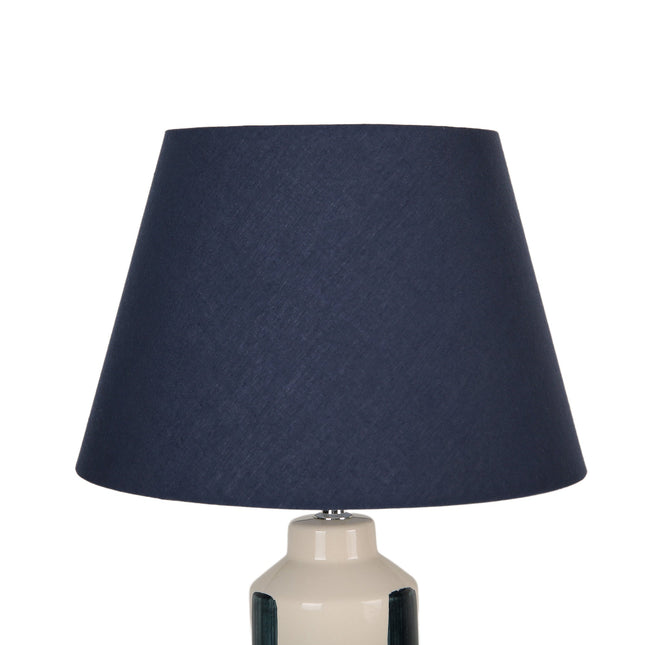 Asha Ceramic Table Lamp Green Blue Stylish Geometric Design.