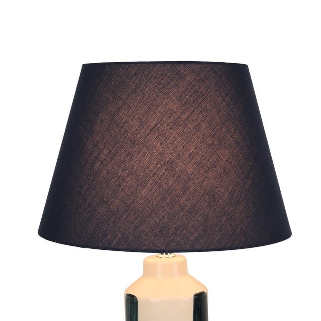 Asha Ceramic Table Lamp Green Blue Stylish Geometric Design.