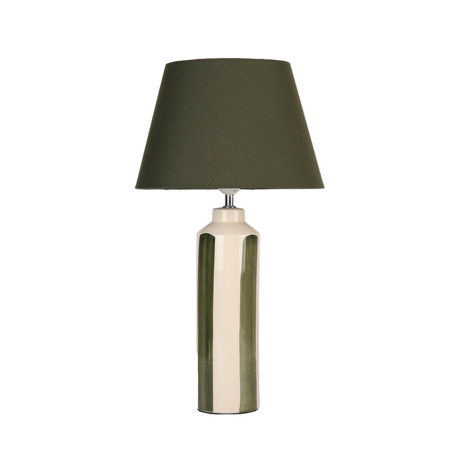 Asha Ceramic Table Lamp Green Blue Stylish Geometric Design.