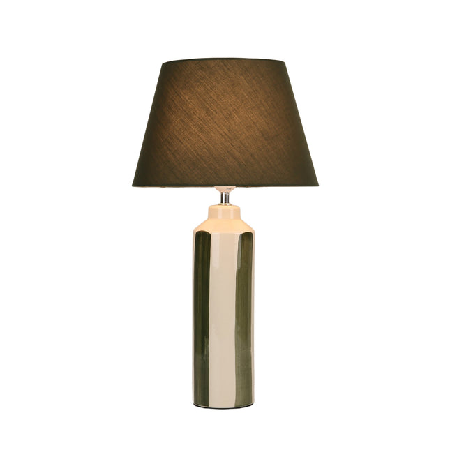 Asha Ceramic Table Lamp Green Blue Stylish Geometric Design.