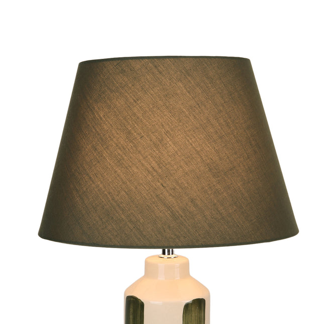 Asha Ceramic Table Lamp Green Blue Stylish Geometric Design.