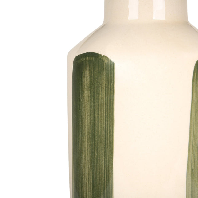 Asha Ceramic Table Lamp Green Blue Stylish Geometric Design.