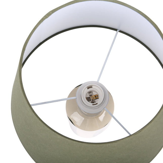 Asha Ceramic Table Lamp Green Blue Stylish Geometric Design.