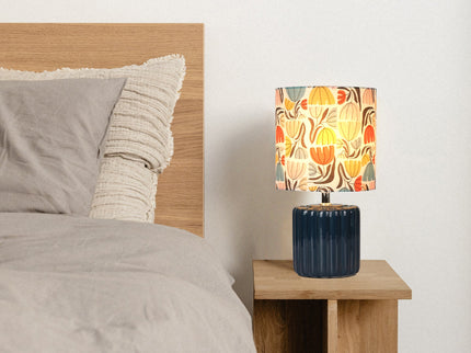 Cyra Ceramic Table Lamp Blue Cream Nature Inspired Home Decor.