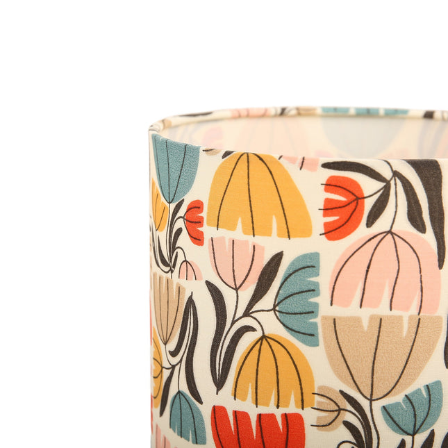 Cyra Ceramic Table Lamp Blue Cream Nature Inspired Home Decor.