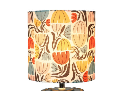 Cyra Ceramic Table Lamp Blue Cream Nature Inspired Home Decor.