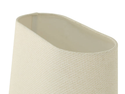 Arden Floor Lamp Modern Brass and Ivory Fabric Shade 156cm.