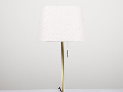 Arden Table Lamp with Brass Base and Fabric Shade for Modern Decor.