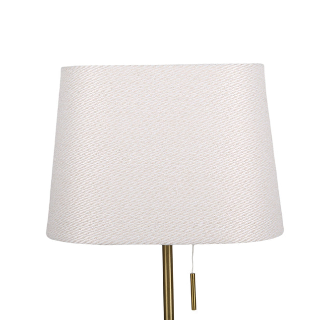 Arden Table Lamp with Brass Base and Fabric Shade for Modern Decor.