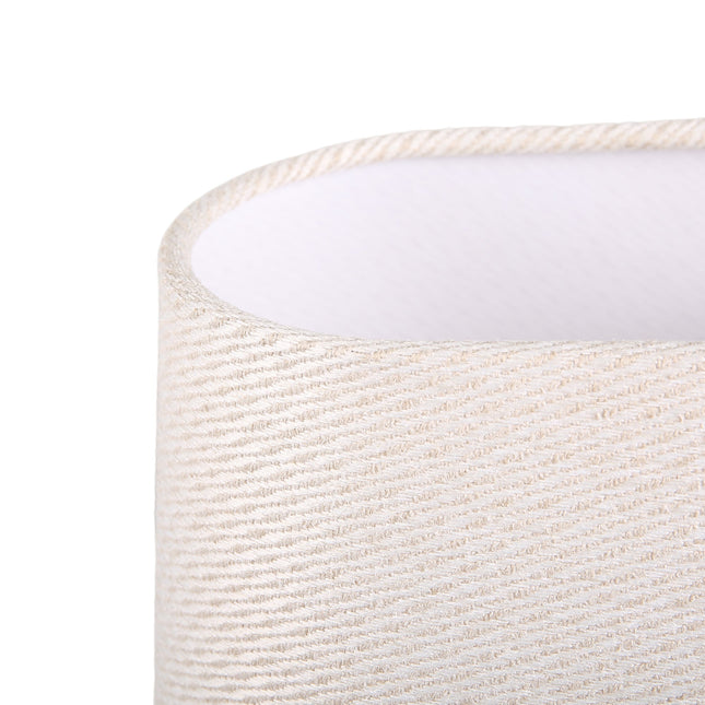 Arden Table Lamp with Brass Base and Fabric Shade for Modern Decor.