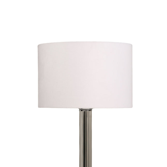 Cosima Table Lamp with Glass and Fabric Shade for Elegant Living Spaces.