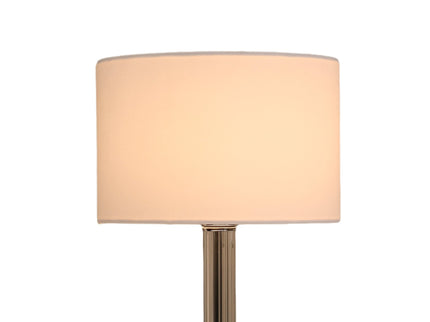 Cosima Table Lamp with Glass and Fabric Shade for Elegant Living Spaces.
