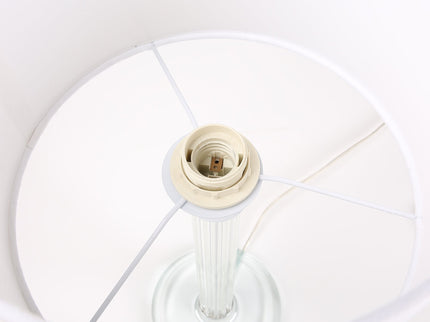 Cosima Table Lamp with Glass and Fabric Shade for Elegant Living Spaces.