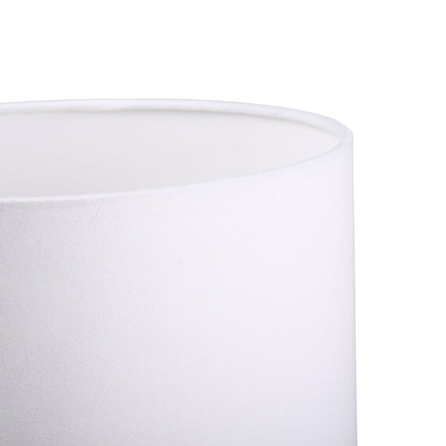 Cosima Table Lamp with Glass and Fabric Shade for Elegant Living Spaces.
