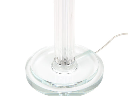 Cosima Table Lamp with Glass and Fabric Shade for Elegant Living Spaces.