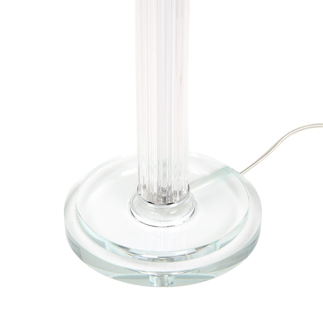 Cosima Table Lamp with Glass and Fabric Shade for Elegant Living Spaces.