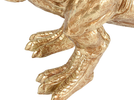 T-Rex Bite Table Lamp with Gold Finish and Unique Dinosaur Design.