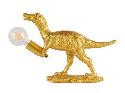 Velociraptor Grip Table Lamp with Gold Finish for Unique Home Decor.