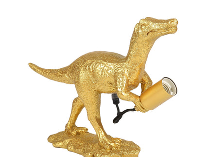 Velociraptor Grip Table Lamp with Gold Finish for Unique Home Decor.