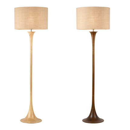 Soraya Floor Lamp Oak Walnut Modern Wooden Floor Lamp for Living Room.