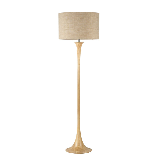 Soraya Floor Lamp Oak Walnut Modern Wooden Floor Lamp for Living Room.