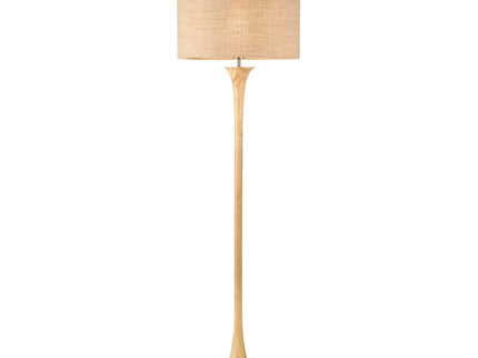 Soraya Floor Lamp Oak Walnut Modern Wooden Floor Lamp for Living Room.