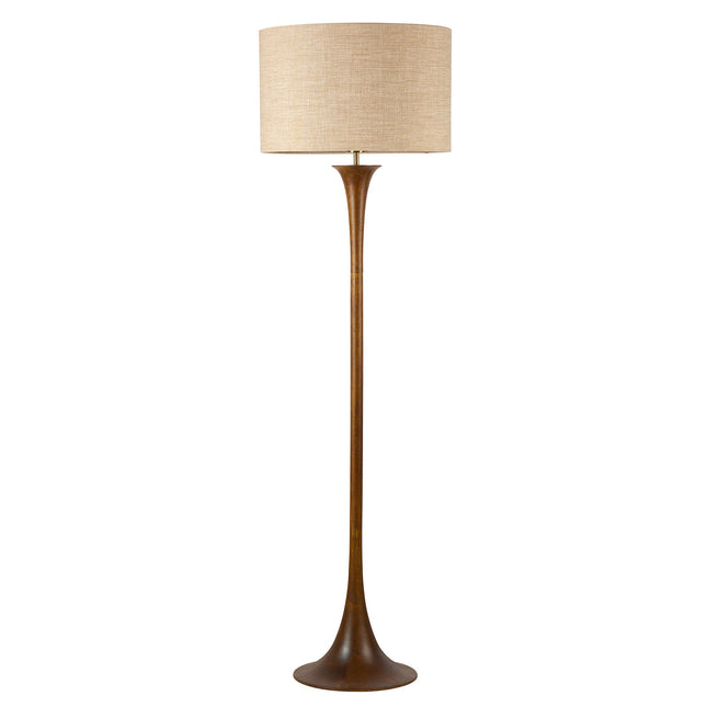 Soraya Floor Lamp Oak Walnut Modern Wooden Floor Lamp for Living Room.